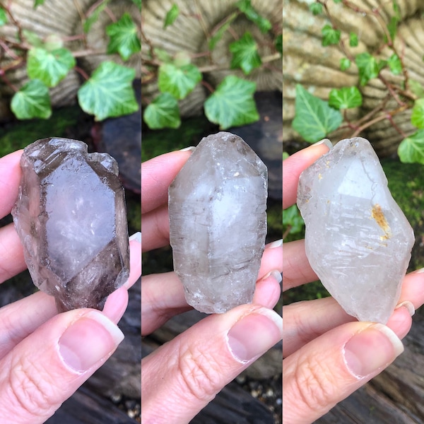 Elestial Quartz Crystal Brazil Gemstone Reiki Healing PAST LIFE Earth Healing Divine