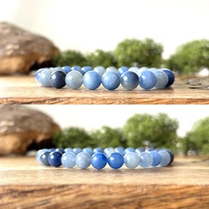 Blue Aventurine Bracelet Crystal Healing Gemstone THIRD EYE Chakra Psychic Abilities Gifts