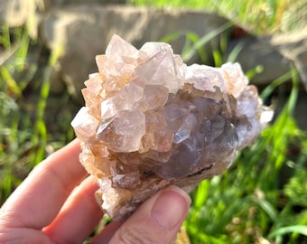 Large Spirit Quartz Crystal Cluster 420g Ametrine Druzy Gemstone SPIRITUAL HEALING