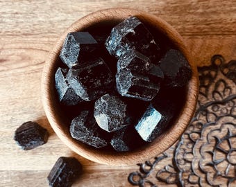 Raw Black Tourmaline Crystal Specimen Natural Raw Rough EMF Negativity Protection