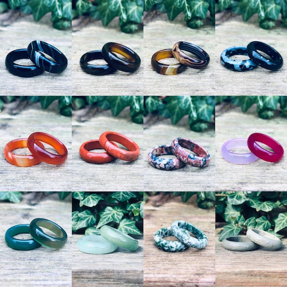 Solid agate hotsell ring