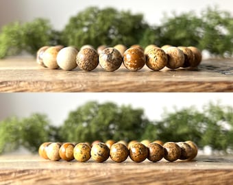 Picture Jasper Bracelet Crystal Healing Gemstone EARTH HEALING Energy Belonging