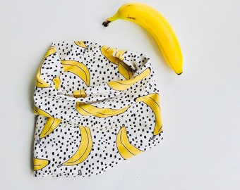 Organic cotton/Snood banana/gift for kids/Toddler Snood/Children’s Neck Warmer/jersey snood/ Christmas gift for kids/2-10 years