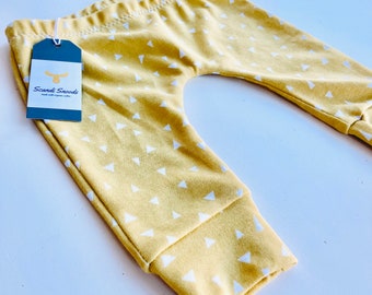 Leggings - Baby/Toddler -Yellow - organic-unisex Baby shower gift - 1st birthday gift - New baby - Harem/classic  leggings