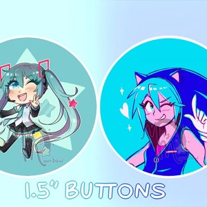 1.5&quot; Hatsune Miku Buttons