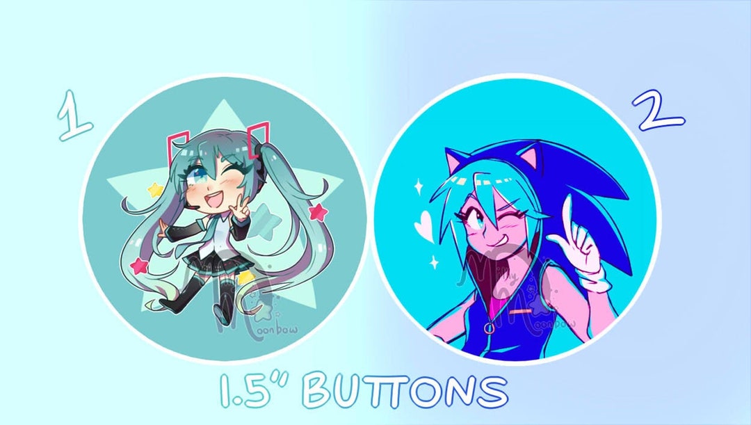 1.5" Hatsune Miku Buttons - Etsy