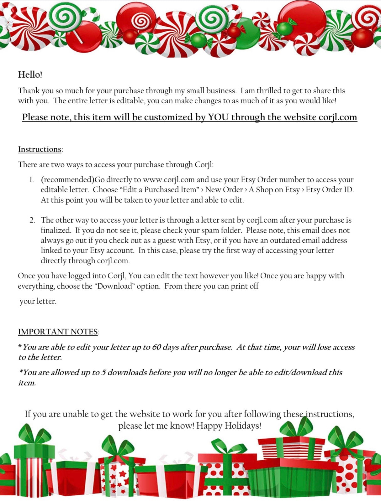 Template Printable Letter Explaining Santa