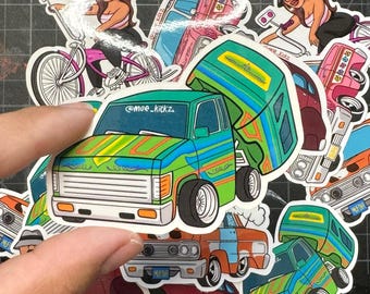 Sticker Lowrider minivrachtwagen 3" #15