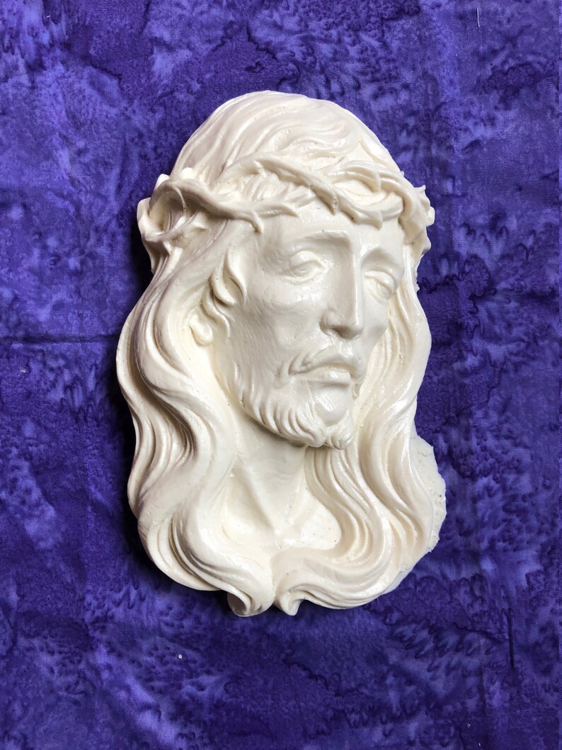 Jesus With Crown of Thorns Casting Catholic Christian Art and Gifts Etsy