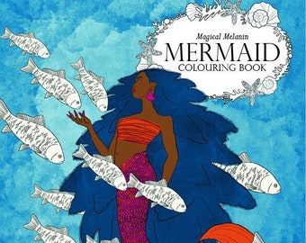 Melanin Mermaids Coloring Book: Celebrate Diversity with Beautiful Underwater Scenes | Perfect for All Ages | Intricate and Relaxing