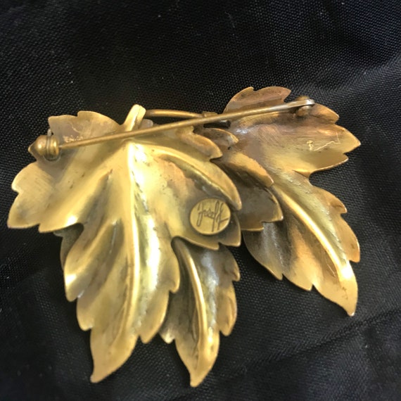 RARE Joseff of Hollywood “Russian Gold” Brooch 19… - image 3