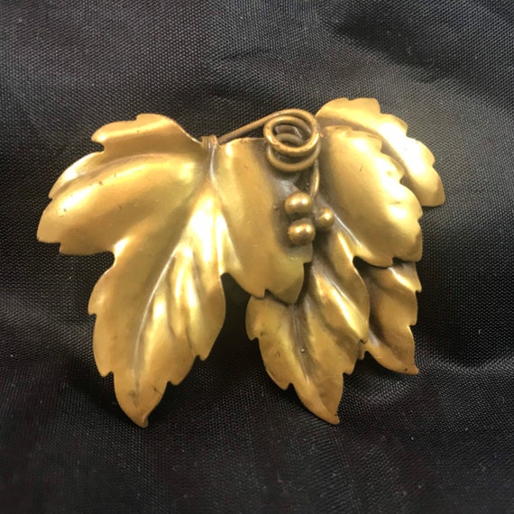 RARE Joseff of Hollywood “Russian Gold” Brooch 19… - image 2