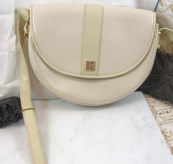 Vintage Givenchy White Crossbody Bag C 1995 White Lambskin W Etsy