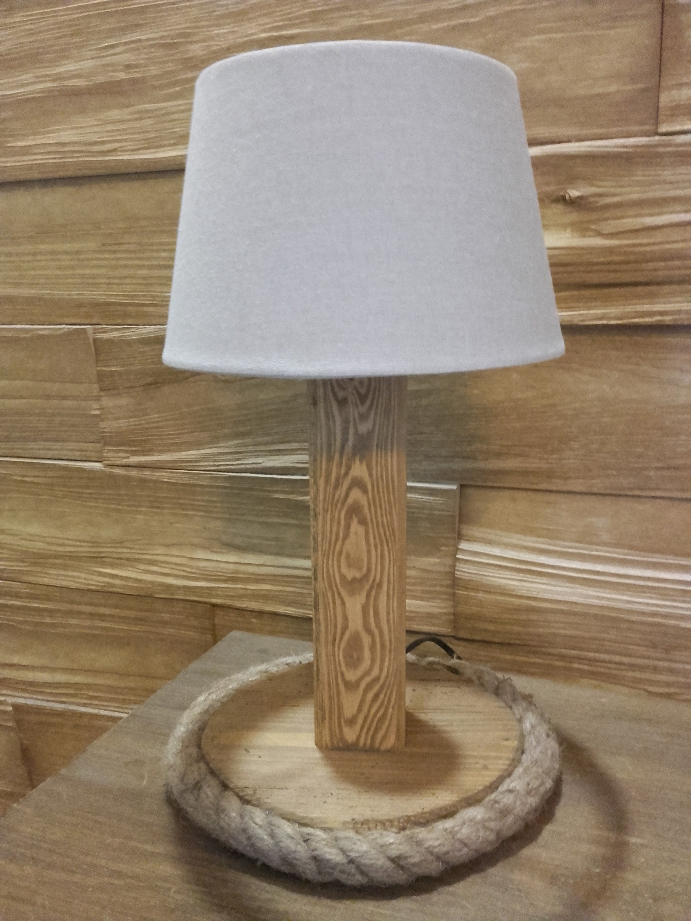 Bedside Lamp, Wooden Lamp, Rustic Style Lighting, Gift, Wooden House ...