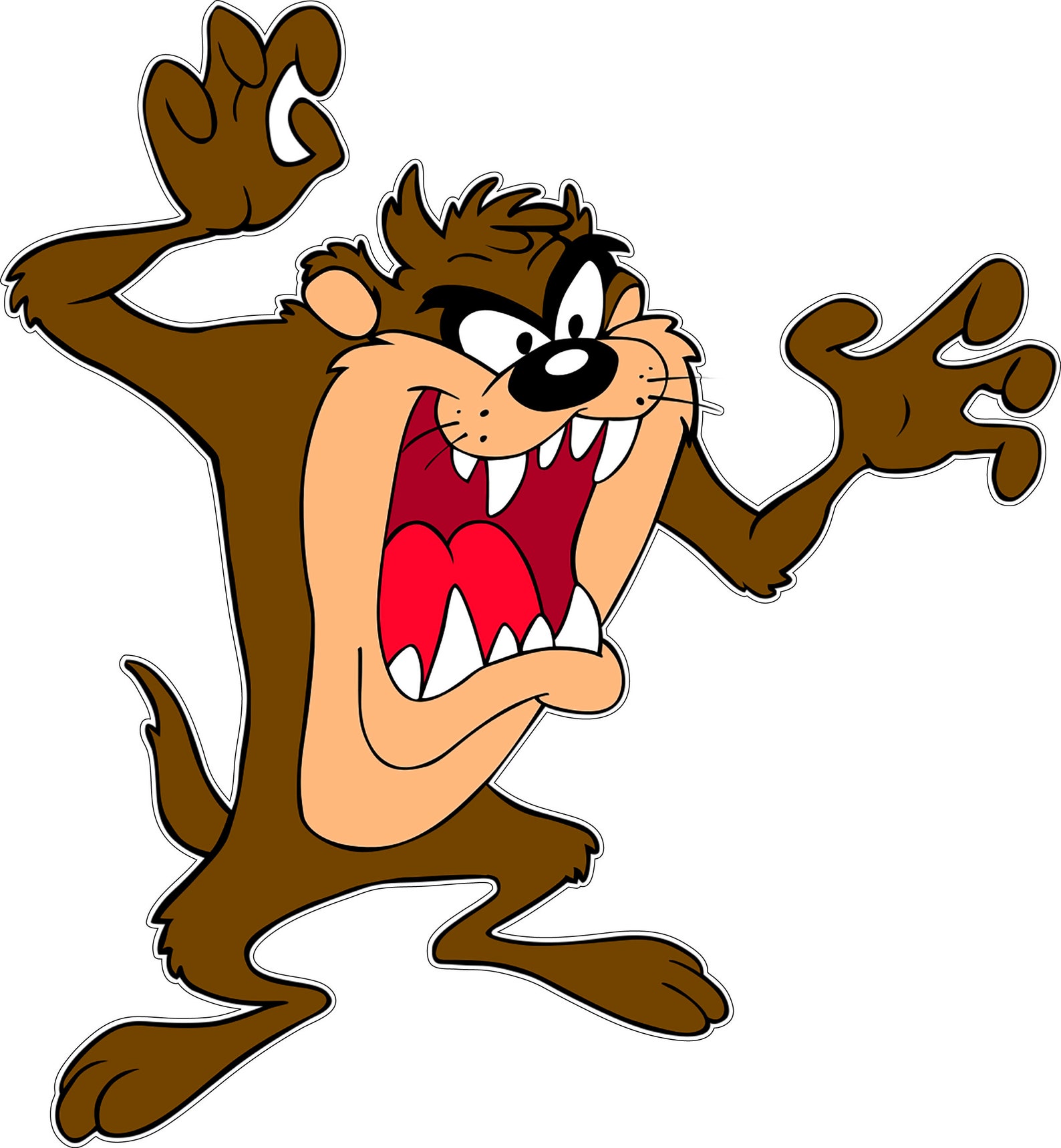 TAZ Tasmanian Devil Looney Tunes Cartoon Vinyl Sticker Vinyl Etsy
