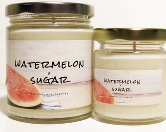 Watermelon and Sugar | Soy Vegan Scented Candle