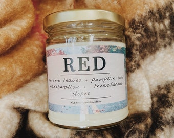 Rot | Soja Duftkerze Vegan | Herbst | Herbst Dekor
