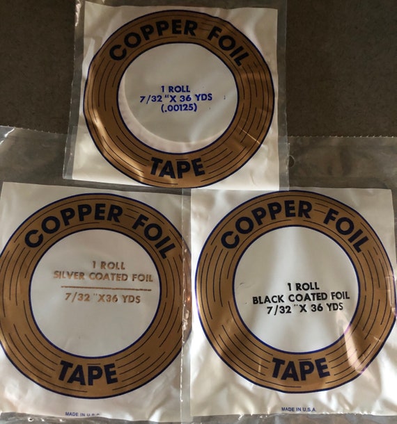 7/32 Copper Foil Tape SILVER BACK - 36 yards - EDCO