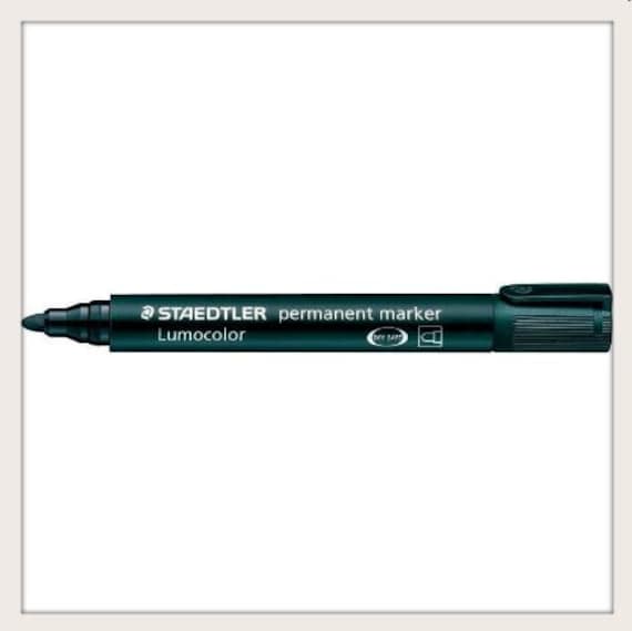 1 Black Glass Marking Pen Resists Water Fine Point Etsy