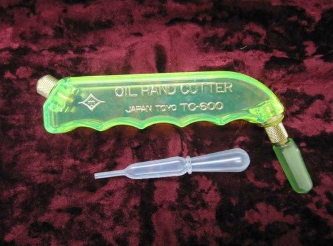 Toyo Oil Glass Cutter Brass Handle TC17B Supercutter Straight Head