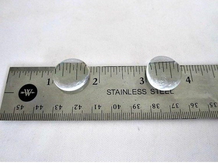 25 Medium Crystal Clear Glass Gems Jewelry Supplies Clear Etsy