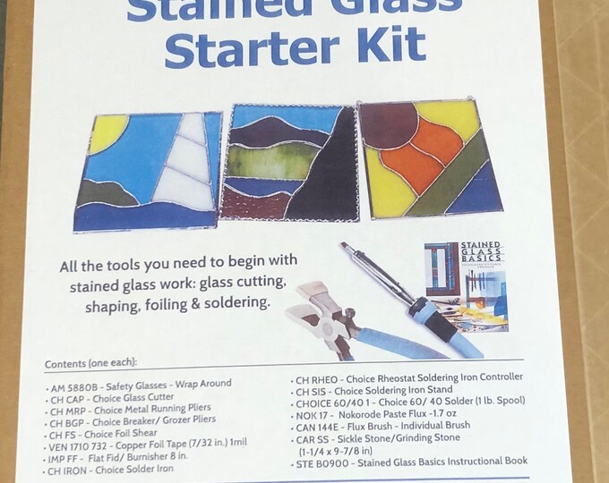 Basic Stained Glass Starter Kit Includes Soldering Iron Etsy