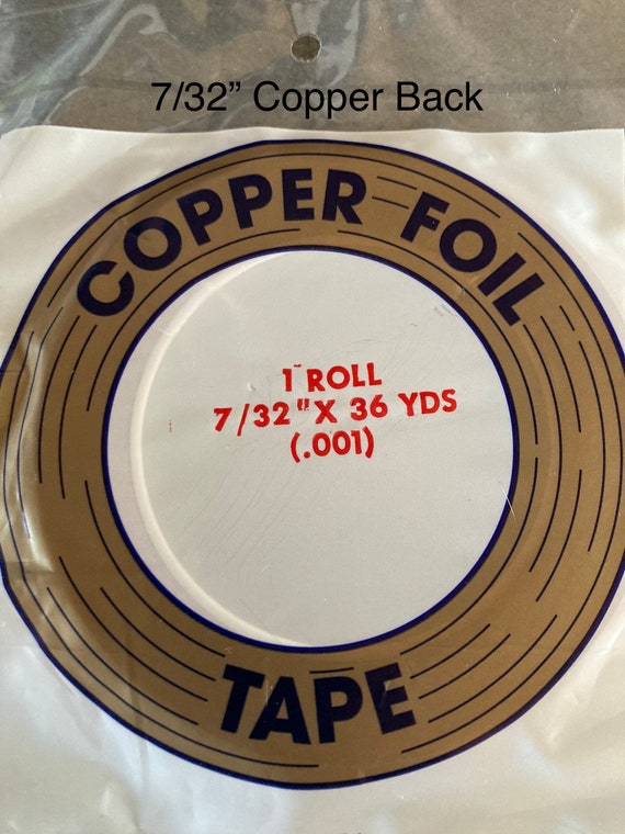 COPPER FOIL TAPE for STAINED GLASS NEW 7/32 36 yards
