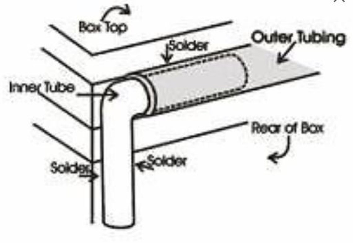 4 Piece Raw Brass Tube Hinge. 1/16. 3/32. Glass Etsy