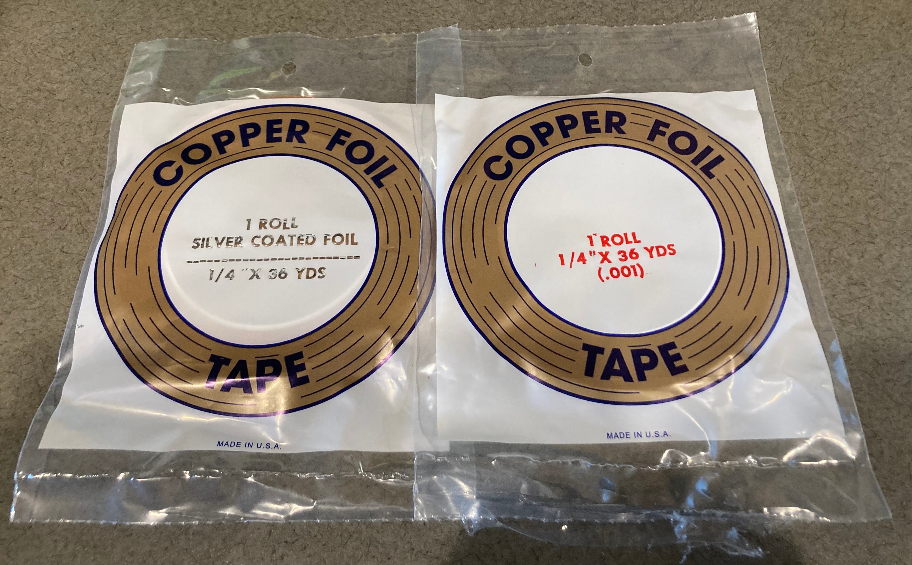 Copper Foil Tape for Stained Glass Soldering 36 Yards Various  Sizes(10pcs/Set)