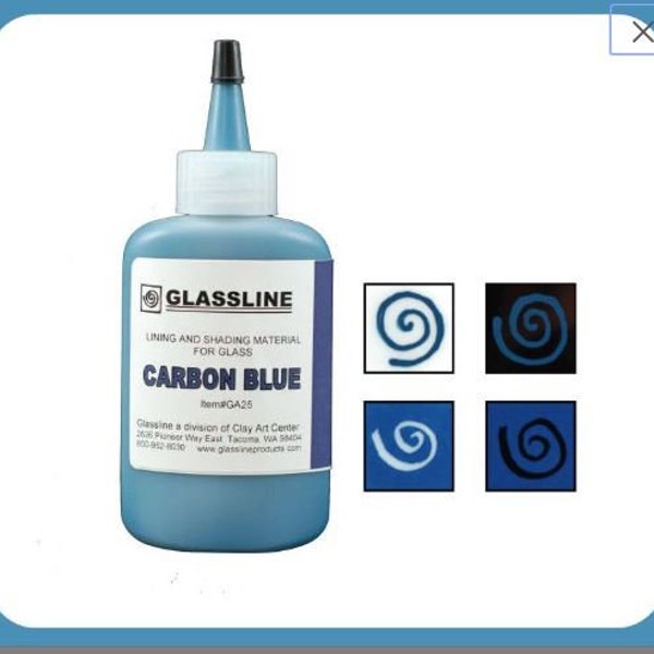 Carbon Blue, Aqua, Teal, OR Purple Fusing Paint, Glassline Paint Pen, Lead Free And Food Safe If Fired, 2oz Bottle, Use With System 90 or 96