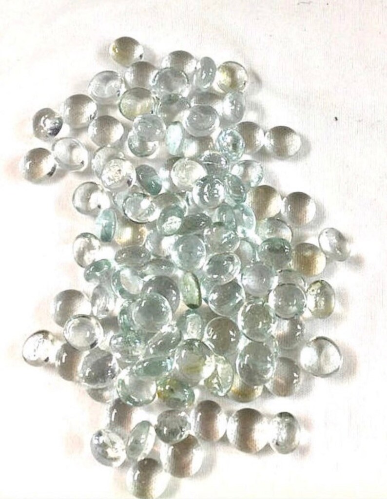 Mini Clear OR Iridized Clear Glass Gems 2550 or 75 Count Etsy