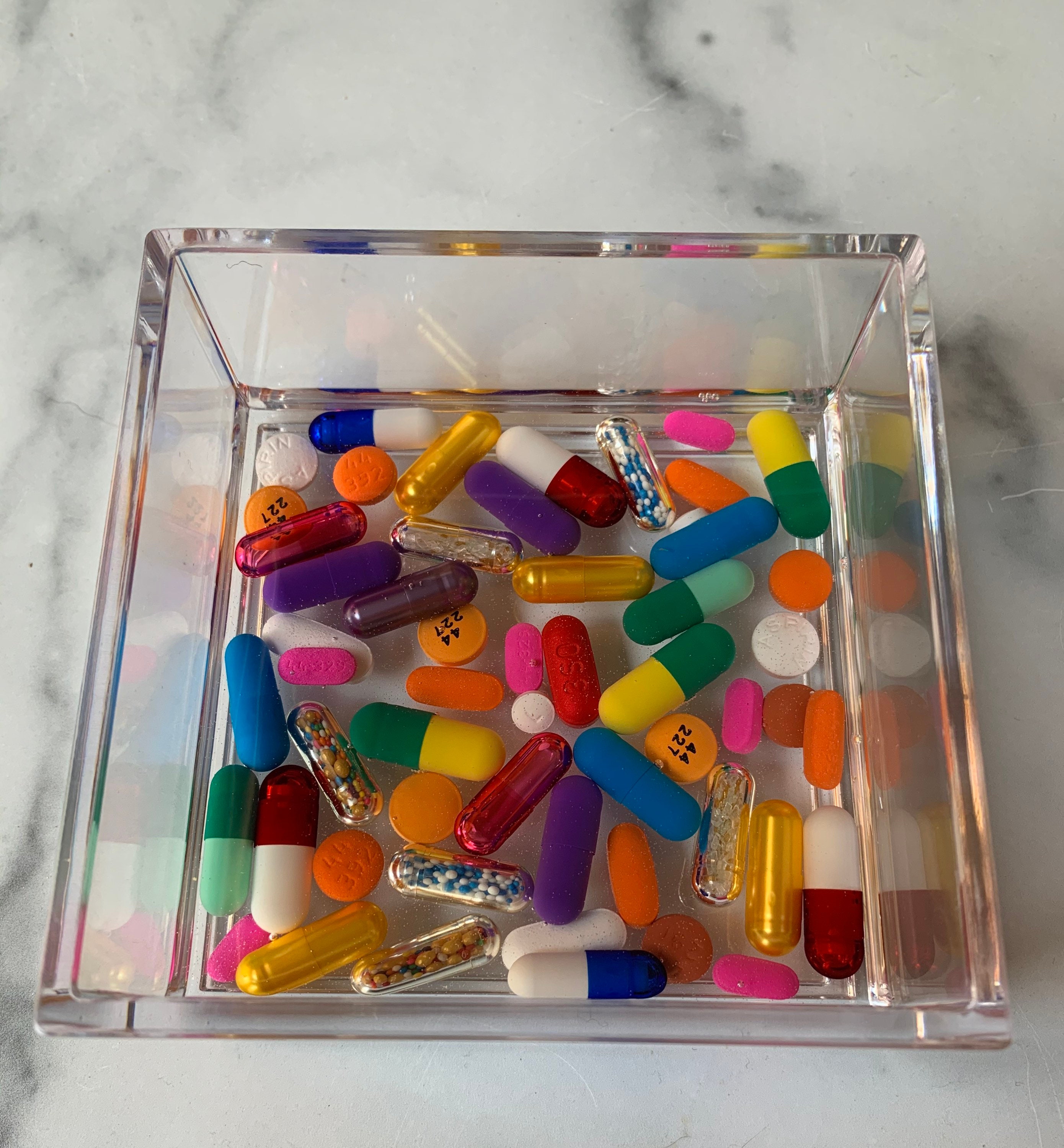 Pills Pills Pills 4x4” Tray