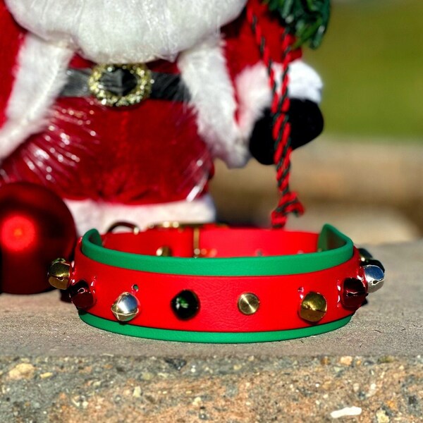 Red Jingle Bell Dog Collar Etsy