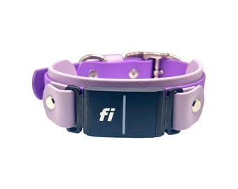 Fi Series 3 Compatible Biothane Dog Collar | Two Toned | 1.5" Wide | 1" Overlay | Waterproof | Fi Brick Not Included