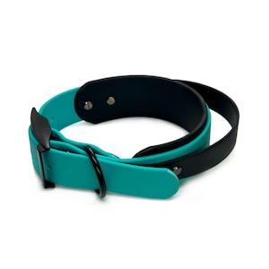 2 Inch Biothane Dog Collar | Double Layered with 1.5 Inch and 1 Inch Handle | Large Breed | Dock Diving | Fast Cat | Dog Sports | Heavy Duty