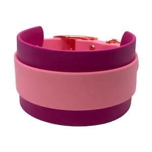 7,5 cm brett Biothane hundhalsband | 3,8 cm överdrag | Justerbar | Vattentät | Extra bred | Dubbelskiktad | Anpassningsbar