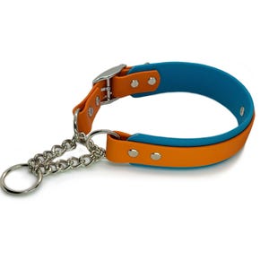 1.5&quot; Biothane Adjustable Martingale | Waterproof Durable | Half Check Chain Martingale