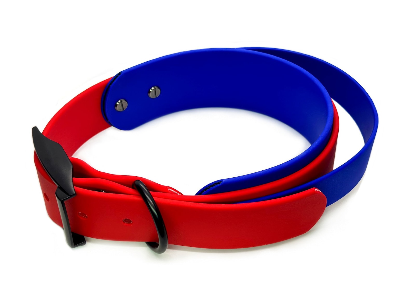 2 Inch Biothane Dog Collar | Double Layered With 1.5 Inch and 1 Inch ...