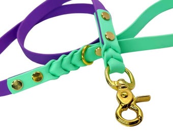 Braided Biothane Leash | 5/8 Inch | Two Toned | Waterproof | Durable | Customizable