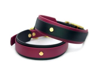Double Layer 1.5" Inch Biothane Dog Collar | Two Tone | Waterproof | Durable | Easy to Clean