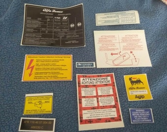 ALFA ROMEO GTV6 2.5 ALFETTA stickers stickers restauratie motorruimte