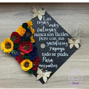Custom Personalized Graduation Cap Colombia Graduation Cap Topper - Custom Columbia Graduation Cap Topper Flowers Sunflower Roses