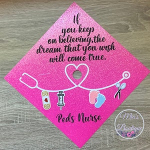 Personalisierte Graduierung Cap Topper Krankenschwester - Custom Graduierung Cap