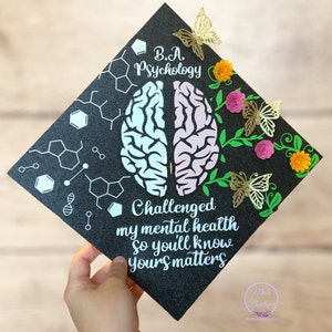 Custom psychology graduation cap topper