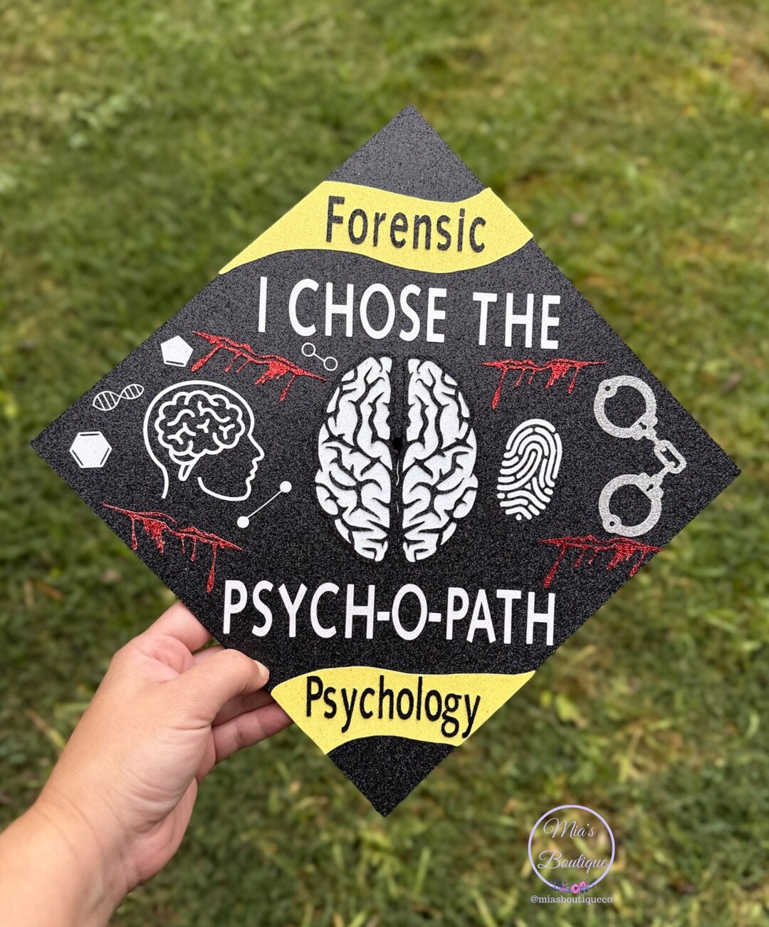 Forensic Psychology Graduation Cap Criminal Justice Graduation Cap