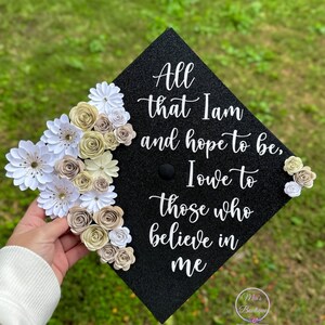 Benutzerdefinierte Graduierung Cap Topper - Personalisierter Benutzerdefinierter Abschluss Cap Topper Blumen