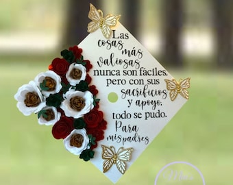 Aangepaste Mexicaanse afstudeerpettopper bloemen zonnebloem
