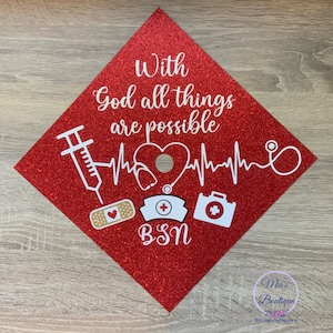 Personalized graduation cap topper nurse -  Custom graduation cap