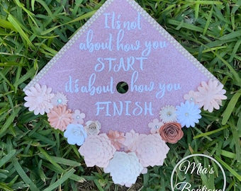 Graduation Cap Topper Nurse RN BSN Custom Personalized Graduation Cap Topper  teacher Floral Sunflower
