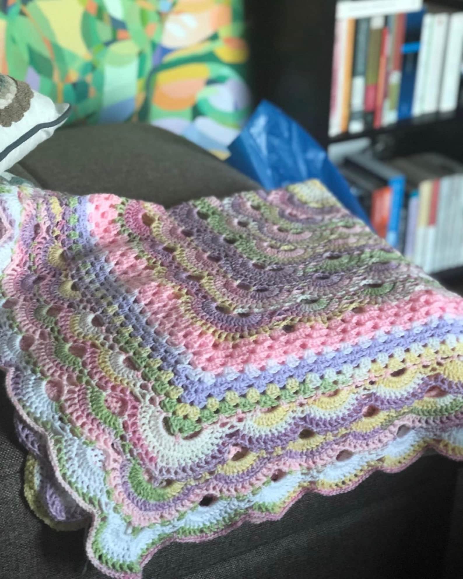 German Grandma Shells Crochet Blanket Etsy